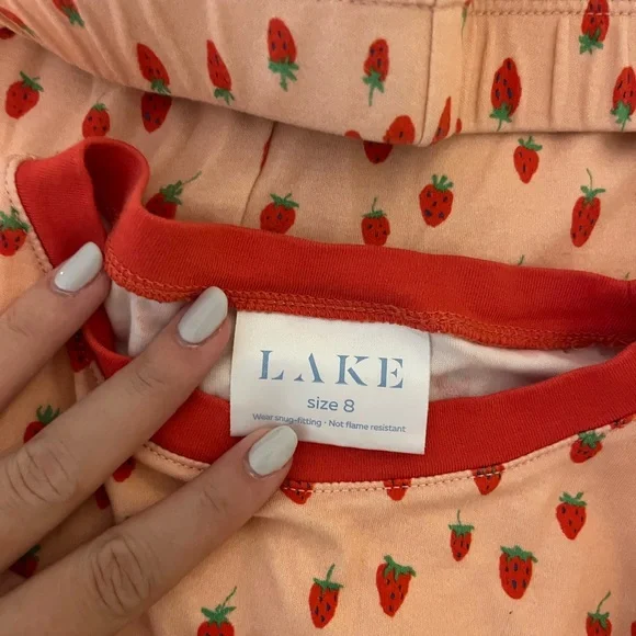 Kids Lake Pajamas with Red Accents - Picture 2 of 3
